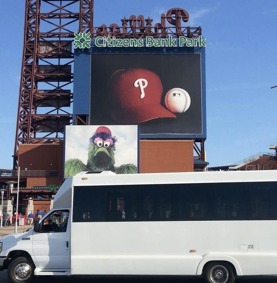stadium party bus transportation philly